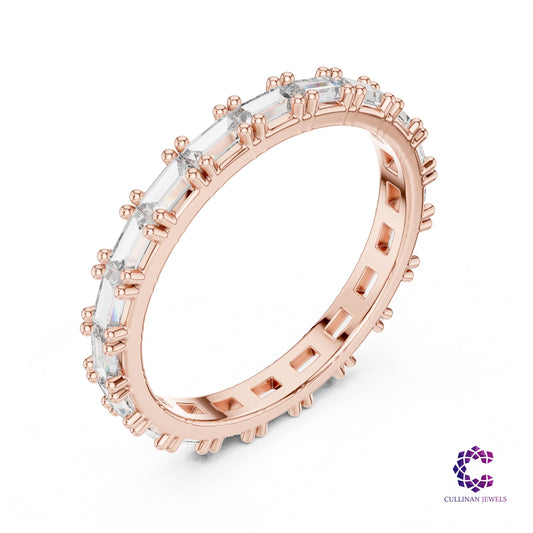 1.25 CT Baguette Lab Grown Diamond Eternity Band in 14K Solid Gold